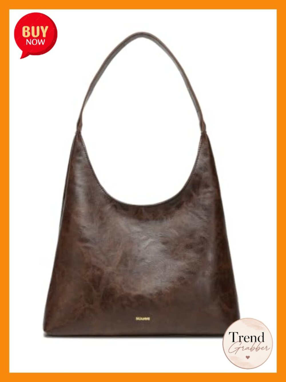 Vegan Leather Hobo Bag for Women Slouchy Shoulder Tote Purse